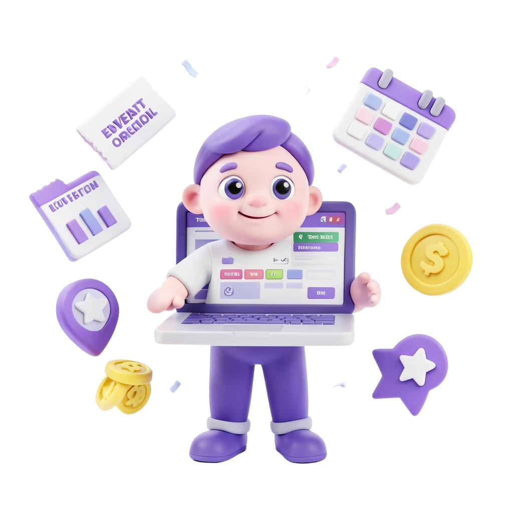 Organizer watching ticket sales grow on a laptop